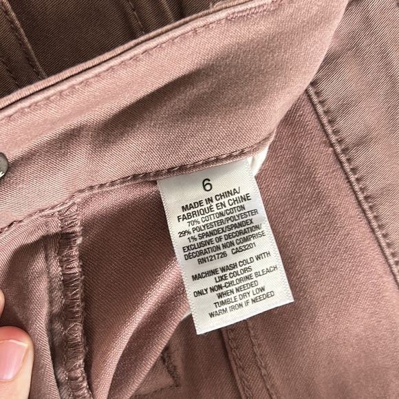 Used Mauve Aeropostale High Waisted Midi Shorts Size 6 - Picture 4 of 4